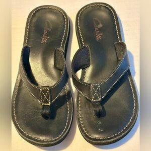 Clarks Dark Leather Sandals